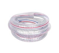 Manguera de alambre de acero transparente, longitud 1 m, tubo de PVC transparente, manguera de alambre de acero PVC transparente para la transferencia de agua, aceite y aire/150 mm x 6,5 mm (100 mm x