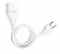 Manguera de alargadera 3x1,5 mm, 4 m, blanca, ideal para conexión y extensión de dispositivos eléctricos en interiores.