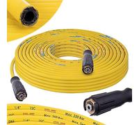 Manguera de alta presión de 15m de extensión 250bar AMARILLA Trenzado de acero DN6 M22 compatible con Kärcher HD HDS