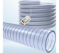 Manguera de aspiración, manguera en espiral, manguera de bomba, manguera de transporte, manguera de agua, manguera de presión - Made in Germany (30 mm - Por metros, manguera de aspiración