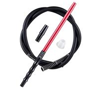 Manguera de Cachimba Shisha con Boquilla - Kitosun D-Hose Accesorios Shisha 33,5 cm mango de aluminio extraíble | Tubo de Silicona de 1,5 M | Adaptador y Junta | Resorte y Hookah Arandela (Rojo)