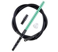 Manguera de Cachimba Shisha con Boquilla - Kitosun D-Hose Accesorios Shisha 33,5 cm mango de aluminio extraíble | Tubo de Silicona de 1,5 M | Adaptador | Resorte y Hookah Arandela (Verde menta)
