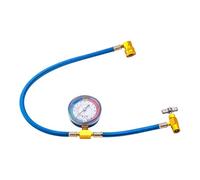 Manguera de carga de CA con manómetro | Mangueras de carga refrigerante - con manómetro válvula anti-retorno tubo de refrigeración detección de fugas reparación auto HVAC refrigerador