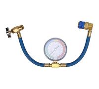 Manguera de carga de refrigerante de AC Klanata R134A con medidor de presión, 0 250psi Manifold de válvula única para servicio de aire acondicionado automotriz