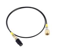 Manguera de carga industrial CGA320, adaptador de línea a prueba de óxido, compatibilidad de construcción de metal, solución de carbonatación, tubo de accesorios para fabricar refrescos