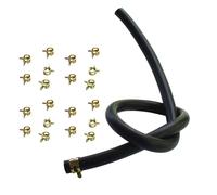 Manguera de combustible de servicio de 7mm de diámetro interior viene con juego de gasolina de 10 clips para aplicaciones de gasolina, accesorios de combustible para barcos