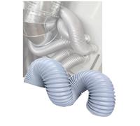 Manguera de conducto de aire de PVC Flexible gris de 300cm/118 pulgadas de largo, for ventilación, carpintería, aspiradora Industrial, máquina, escape(6x300cm/2.4x118.1")