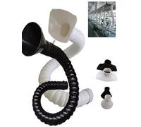 Manguera de conducto Manguera extractora de humos industrial con campana, tubo flexible de brazo de extracción de humos, mangueras articuladas de recolección(Black(Round),5x100cm/2.0x39.4in)