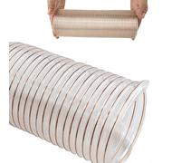Manguera de conducto transparente de 1 m, 300 cm y 5 m - Conducto flexible de poliéster PU con soporte de alambre de acero for taller mecánico y ventilación de secadora(D165mm L16.4ft)
