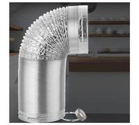 Manguera de conductos de aluminio, Conductos de aire de aluminio Conductos flexibles de aluminio Manguera acústica(1.5m,160mm)