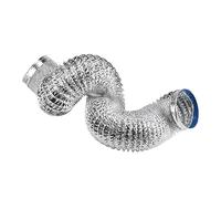 Manguera de conductos de aluminio, Manguera flexible de ventilación de 80-200 mm con 2 abrazaderas y tubo de escape.(1.5m 150mm)
