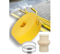 Manguera de desagüe reforzada, Juego de mangueras descarga Layflat 33 pies y 1-8 pulgadas for bombas agua sumergibles(1.5in)