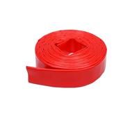 Manguera de desagüe reforzada, Manguera De Descarga Layflat PVC Agrícola Multicolor 2.5-3.8cm x 10-50m(Red,2.5 centimeter x 50 meters)