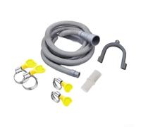 Manguera de Drenaje 2m Extensión para Lavadora y Lavavajillas - Tubo Desagüe PP Anti-Pliegues con Adaptador(13 Feet Complete Set)