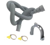 Manguera de drenaje flexible para lavadora, tubo de extensión corrugado duradero con abrazadera ajustable, manguera de drenaje universal para lavadora para conexiones de 20 mm a 38 mm, accesorio para