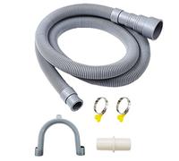 Manguera de drenaje para lavadora, extensión flexibles de manguera de drenaje para lavavajillas, manguera de descarga corrugada con 1 adaptador de extensión, 2 manguera (2 metros)