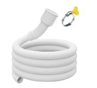 Manguera de drenaje para lavadora, tubo de agua de PVC flexible a prueba de fugas, 5 m de longitud, compatible con la mayoría de lavadoras de carga frontal de carga superior, aire acondicionado y (5 m