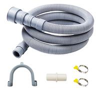 Manguera de Drenaje para Lavadora y Lavavajillas - Extensión de Manguera Corrugada con 1 Adaptador de Extensión, 2 Mangueras y 1 Manguera de Curva en U (3 metros)