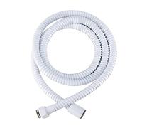 Manguera de ducha blanca de acero inoxidable de 2 m, pieza de repuesto, manguera flexible de mano