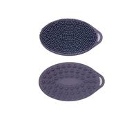 Manguera De Ducha Cepillos corporales de silicona, cepillo ducha, peine baño masaje doble cara, táctil exfoliante, champú, suministros(Purple)