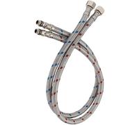 Manguera de Ducha de Acero Inoxidable 1 par de mangueras entrada agua fría y caliente acero inoxidable trenzado for grifo fregadero cocina(80cm)
