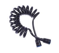 Manguera de ducha de bidé de 1,5/2 m, tapa de cobre, resorte de expansión flexible, tubería de agua, rociador, accesorios de baño(schwarz,1.5m)