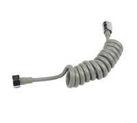 Manguera de ducha de resorte flexible construida para compatibilidad con cabezal de ducha de baño, conexión de brazo de pulverización de bidé e integración de válvula de ángulo (gris, 1,5 m)