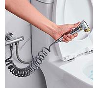 Manguera de ducha de resorte, manguera de ducha telescópica flexible, junta gruesa de 3,5 mm, para fontanería de agua, inodoro, bidé, pistola rociadora, baño(grey)