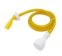 Manguera de ducha de silicona amarilla con conector estándar para baño de humanos y mascotas, tubo de fontanería flexible de larga duración, fácil de limpiar, diseño anti para accesorios de baño y