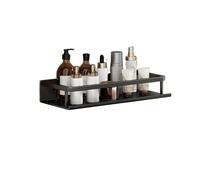Manguera De Ducha Estante de baño 1 pieza, estante almacenamiento champú y cosméticos montado en la pared, ducha aluminio, toalla, cepillo dientes, vasos for(40cm Black)