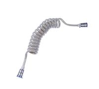 Manguera de ducha flexible con resorte, adecuada for tuberías de agua, inodoros, pistolas rociadoras de ducha, tuberías de agua de línea telefónica, accesorios de baño(Grau,1.5m)