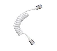 Manguera de ducha flexible con resorte, adecuada for tuberías de agua, inodoros, pistolas rociadoras de ducha, tuberías de agua de línea telefónica, accesorios de baño(Bianco,1.5m)