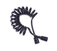 Manguera de ducha flexible con resorte de 1,5/2 metros, tubería de agua for inodoro, bañera con asiento, pistola rociadora, tubería de conexión(schwarz,1.5m)