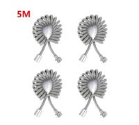 Manguera de ducha flexible de 2/3/5 m, extensión de resorte universal, conector de tubo de pulverización manual, tubo de resorte, accesorios for bidé e inodoro de baño(4PCS 5M)
