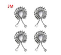 Manguera de ducha flexible de 2/3/5 m, extensión de resorte universal, conector de tubo de pulverización manual, tubo de resorte, accesorios for bidé e inodoro de baño(4PCS 3M)