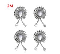 Manguera de ducha flexible de 2/3/5 m, extensión de resorte universal, conector de tubo de pulverización manual, tubo de resorte, accesorios for bidé e inodoro de baño(4PCS 2M)