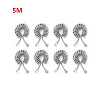 Manguera de ducha flexible de 2/3/5 m, extensión de resorte universal, conector de tubo de pulverización manual, tubo de resorte, accesorios for bidé e inodoro de baño(8PCS 5M)