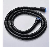 Manguera de ducha flexible de acero inoxidable Color negro 1M 1.5M 2M Tubería de bloqueo doble con tubos internos Accesorios de baño-1.5M
