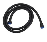 Manguera de ducha flexible de acero inoxidable, Manguera de ducha negra/plateada 1,5/2M SUS304 accesorios de tubería(Black,1.5M)