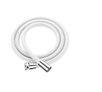 Manguera de ducha flexible de silicona de 1,5/2/3 m, extensión antienrollamiento, tubo de alta presión, cabezal de ducha, accesorios for grifo de baño(White,1.5M)