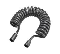 Manguera de ducha flexible, Manguera de ducha telescópica con resorte for ducha de mano y bidé, multicolor, 118,11 pulgadas(Grijs)