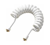 Manguera de ducha flexible, Manguera retráctil for ducha y bidé de latón con interfaz G1/2, color blanco, 2-4 m(2m)