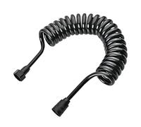 Manguera de ducha flexible, Manguera telescópica for bidé y ducha con resorte G1/2, multicolor, 118,11 pulgadas(Schwarz)