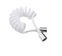 Manguera de ducha flexible tipo resorte for línea telefónica de 1,5/2 metros, tubería de agua for inodoro, bañera, pistola rociadora, tubería de conexión, accesorios de baño(Bianco,1.5m)