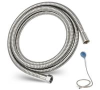 Manguera de Ducha, Flexo de Acero Inoxidable, Cable de ducha, Conexión estándar universal G1/2", Diseño antitorsión, Flexible, robusta y fácil instalación, Longitud 1.80 Metros