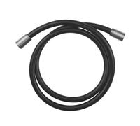 Manguera de ducha Gessi Darkflex 1500 mm con tuerca cónica 1/2 manguera siempre negra, piezas de unión de metal en superficie a elegir, 735, 54137707, Color: Metal negro cepillado PVD