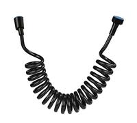 Manguera de ducha, manguera de ducha flexible de resorte ABS para fontanería de agua Inodoro Bidet Pulverizador Pistola Baño-3M (negro)