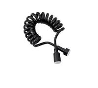 Manguera de ducha, Manguera de ducha telescópica con resorte en espiral for inodoro, bidé y rociador, multicolor, varios tamaños.(Black,5.0m)