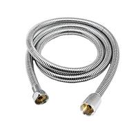 manguera de ducha, Manguera de repuesto universal acero inoxidable, tubo ducha, cabezal, junta, accesorios baño, cocina, bomba agua, tubería, estufa(Silver 2m)