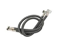 Manguera De Ducha Manguera de tubo trenzado de nailon de acero inoxidable, 2 uds., manguera de silicona for plomería, grifo termorresistente for lavabo, fregadero, cocina, baño G1/2